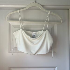 12th Tribe Toulouse White Crop Top NWT